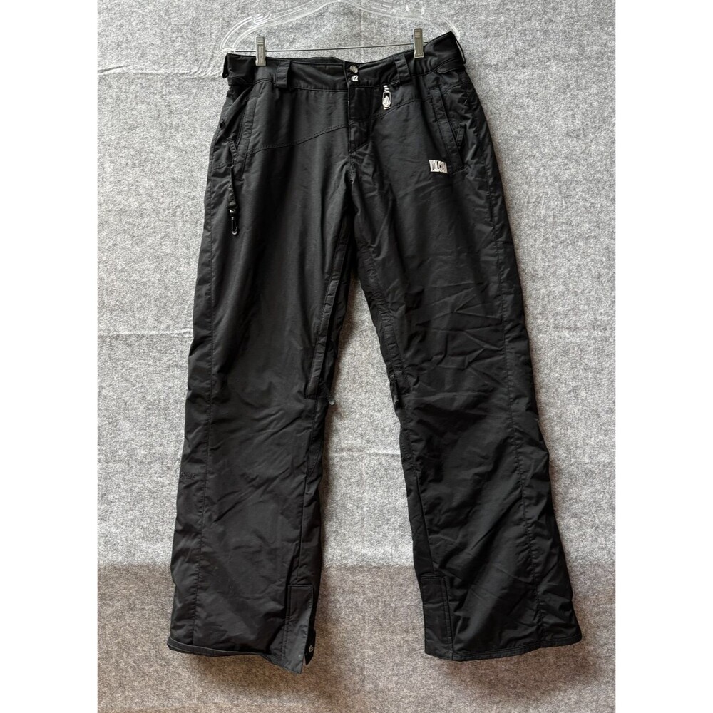 Volcom Mens Black Snowboard Ski Pants Technical Snow Snowboarding Logo